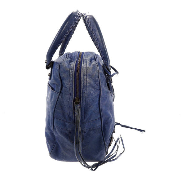 Balenciaga The Street Handbag in Blue Leather | Designer Luxury Handbag