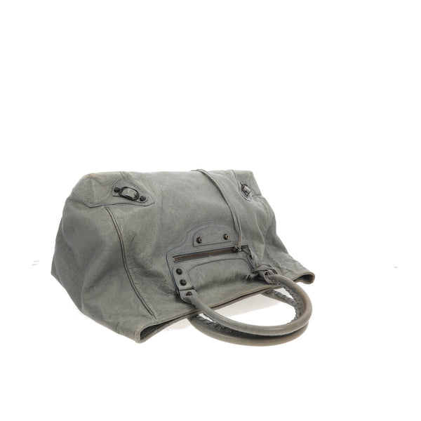 Balenciaga Sunday Shoulder Bag in Blue Leather — Designer Shoulder Bag