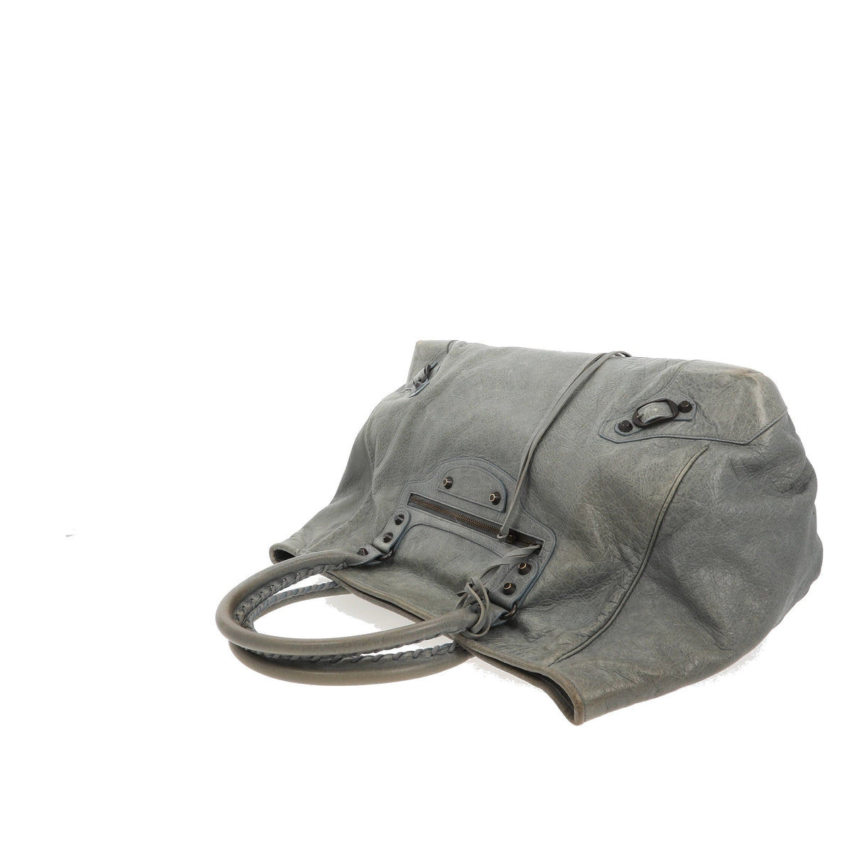 Balenciaga Sunday Shoulder Bag in Blue Leather — Designer Shoulder Bag