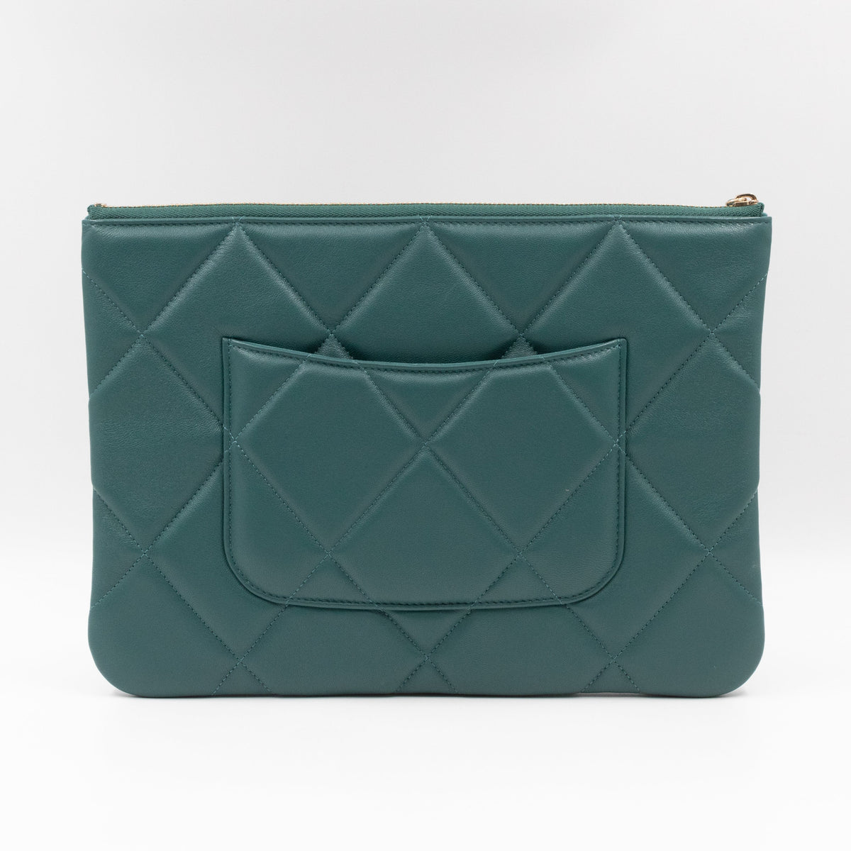 Chanel Wallets? Chanel 19 Pouch Large Teal Quilted Leather Premium Leather Designer Wallet