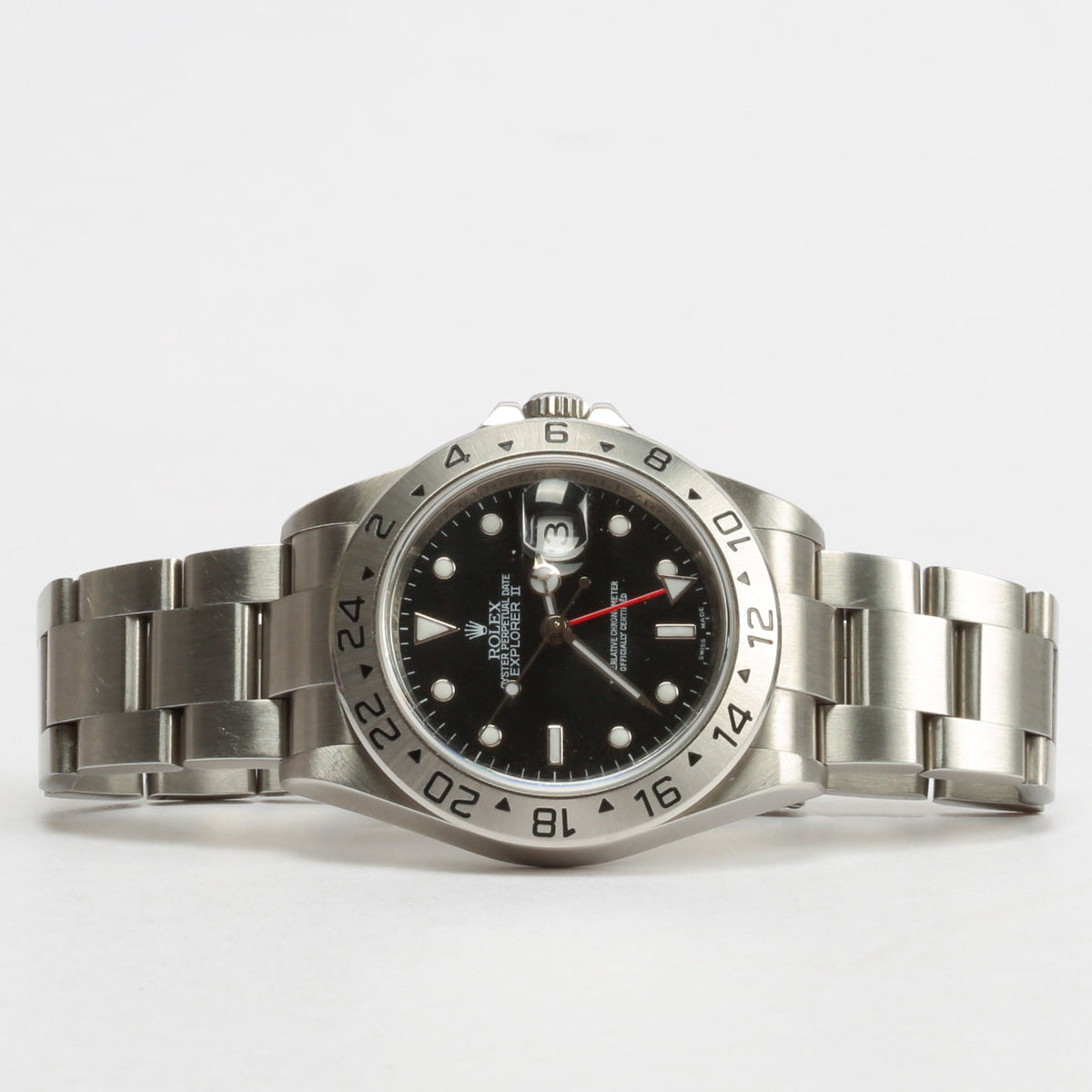 Front view of Rolex unisex watch