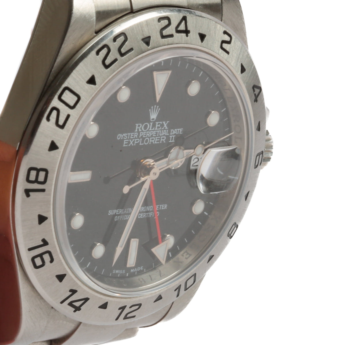 Close-up detail view of Rolex unisex watch