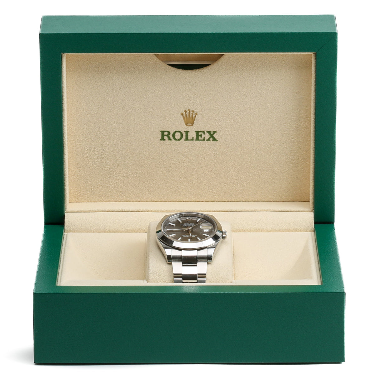 Close-up detail view of Rolex unisex watch