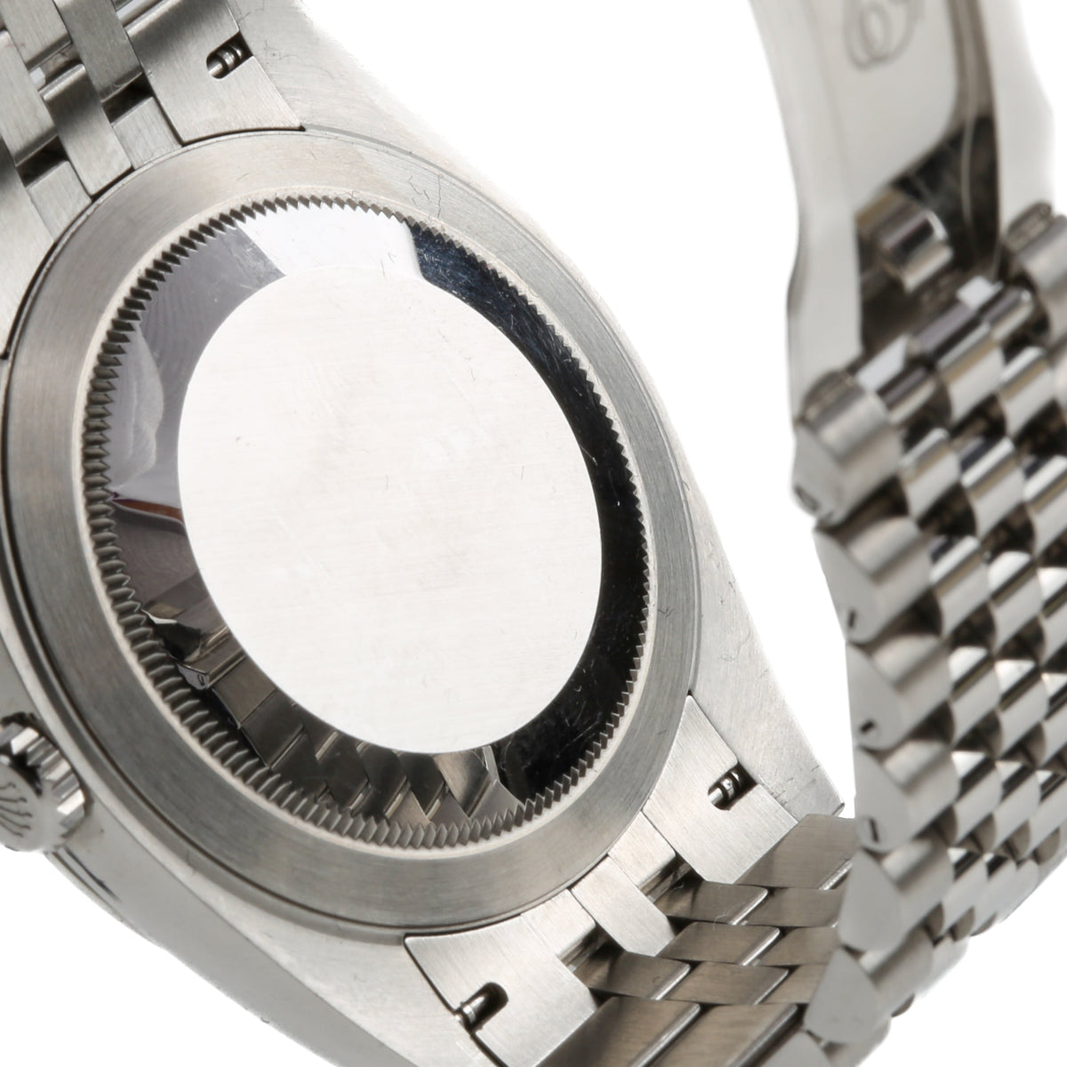 Angled view of Rolex unisex watch