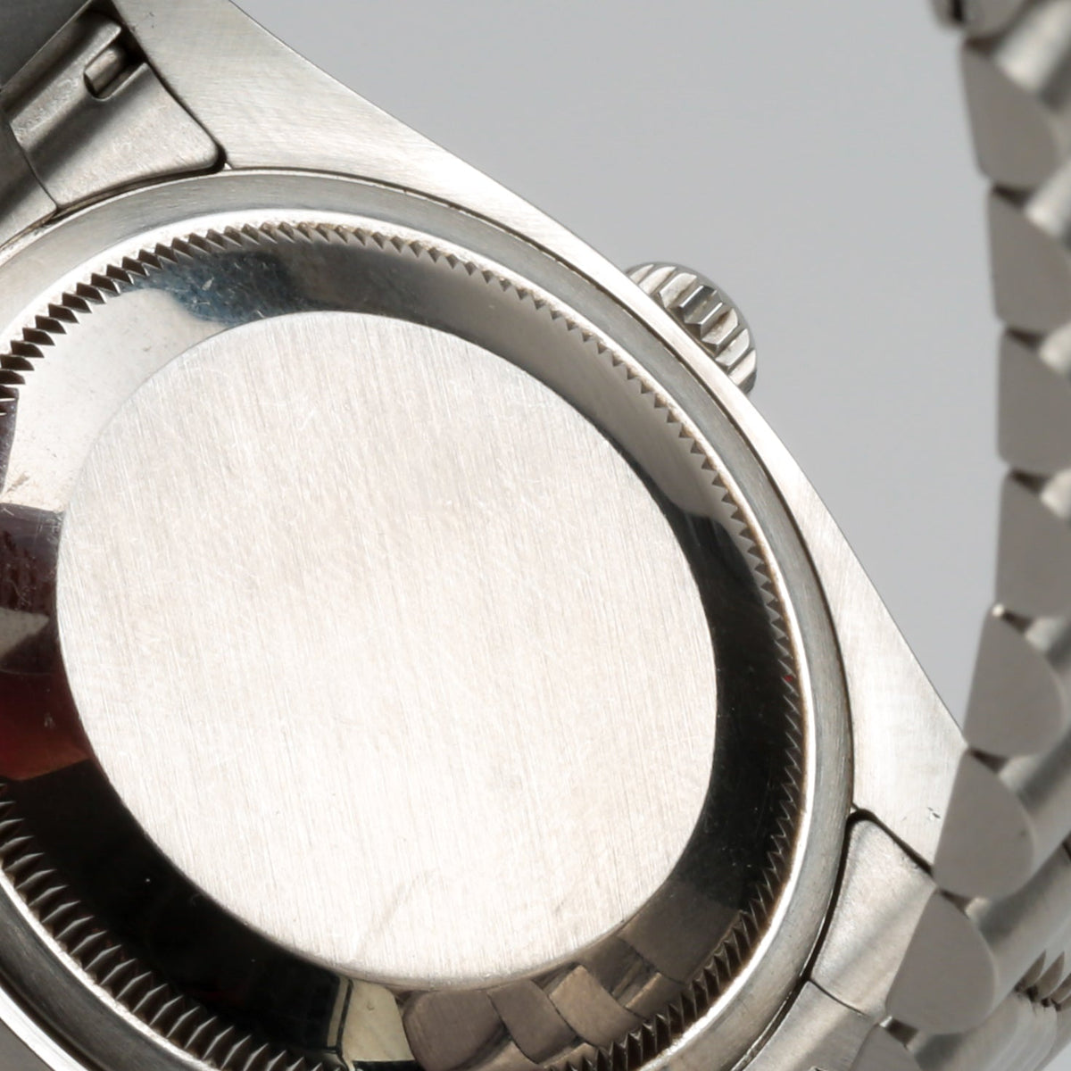 Close-up detail view of Rolex unisex watch