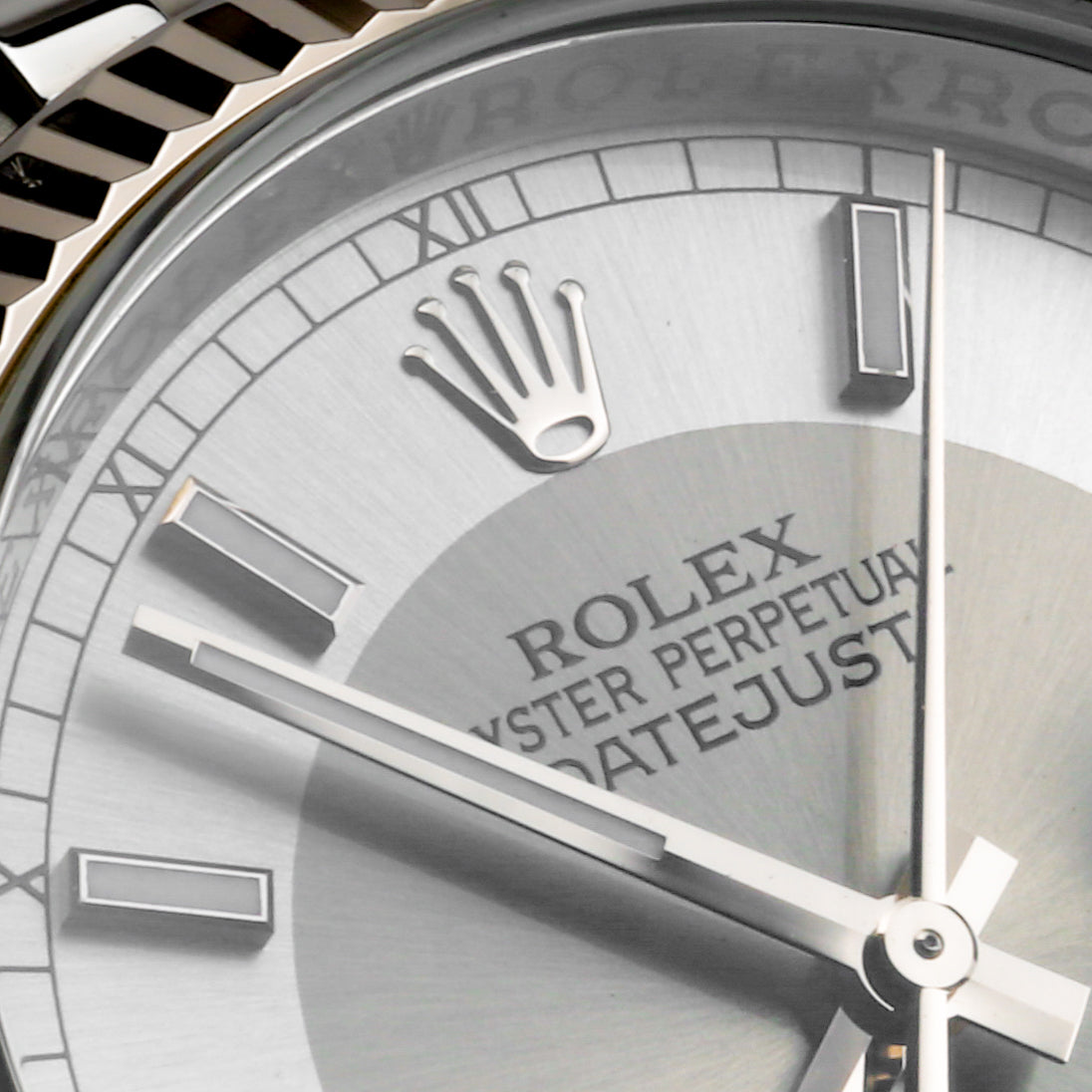 Angled view of Rolex unisex watch