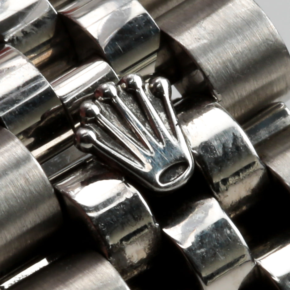 Close-up detail view of Rolex unisex watch
