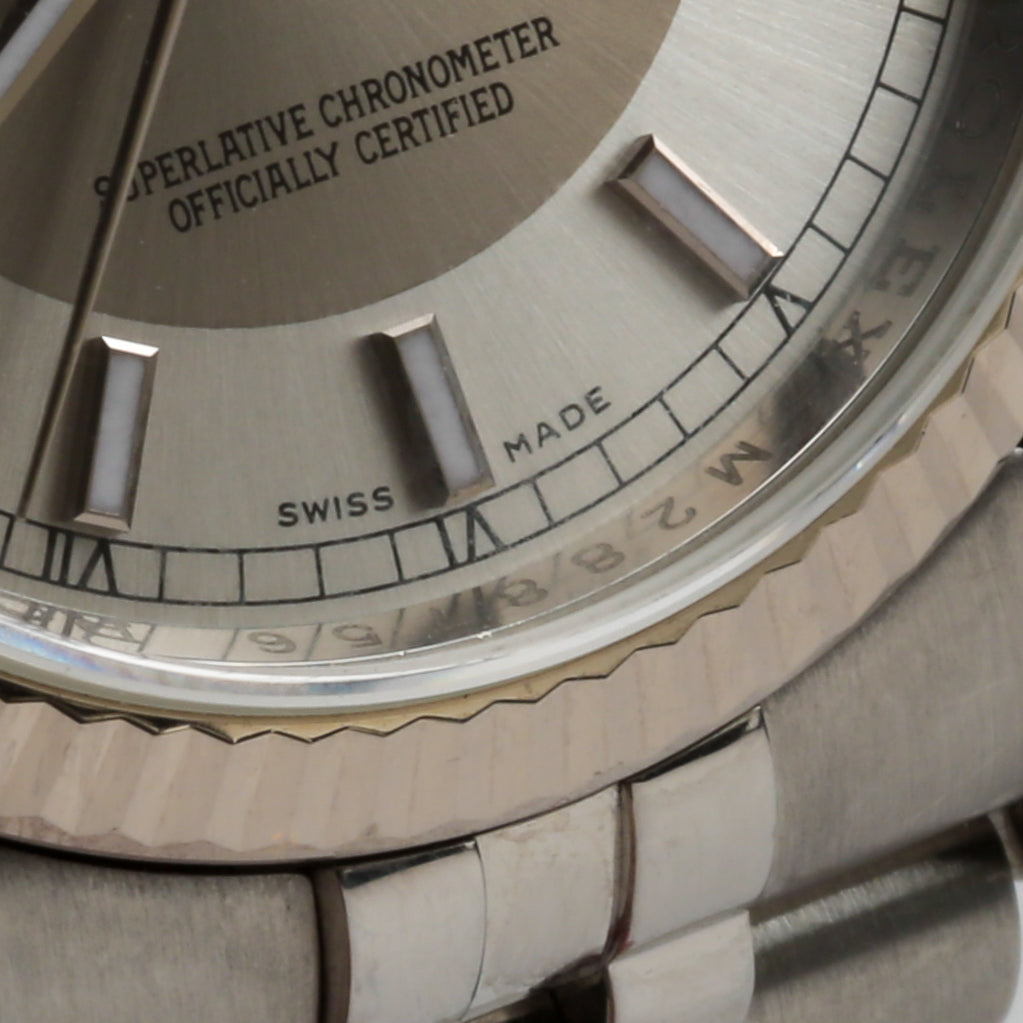 Angled view of Rolex unisex watch