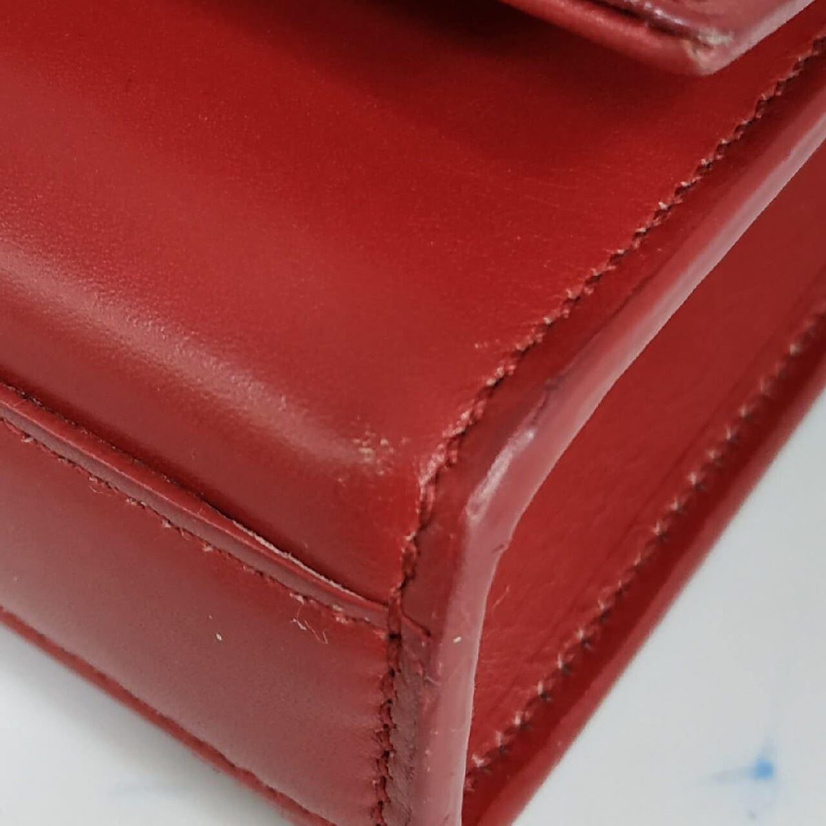 Close-up of Classic bags hardware and fine stitching