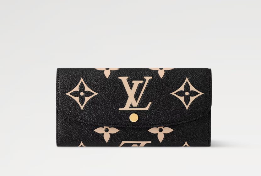 Louis Vuitton EMILIE WALLET Black/Beige