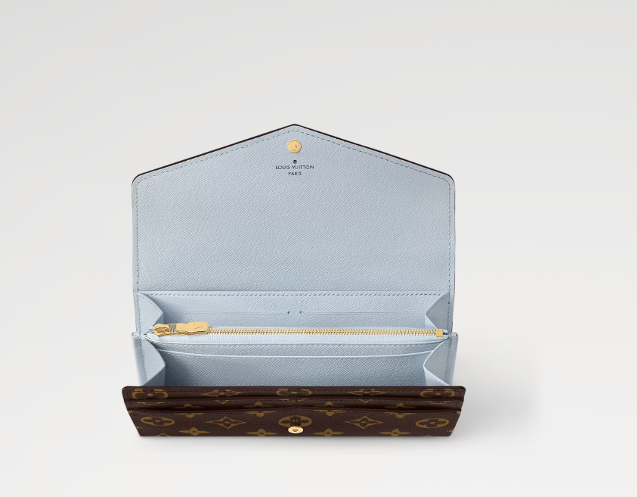 Louis Vuitton SARAH WALLET Monogram Olympe Blue