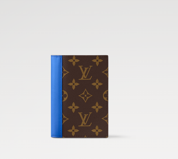 Louis Vuitton PASSPORT COVER Monogram Macassar Blue