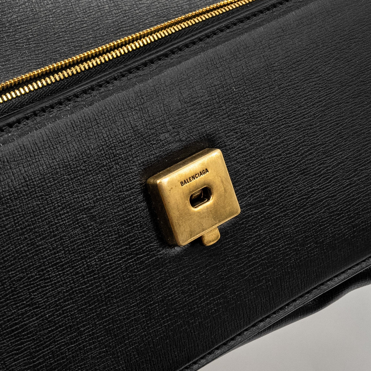 Side view of Balenciaga handbag Black premium designer bag