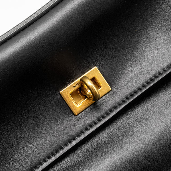 Balenciaga Medium Rodeo Handbag Smooth Calfskin Black GHW | Designer Luxury Handbag