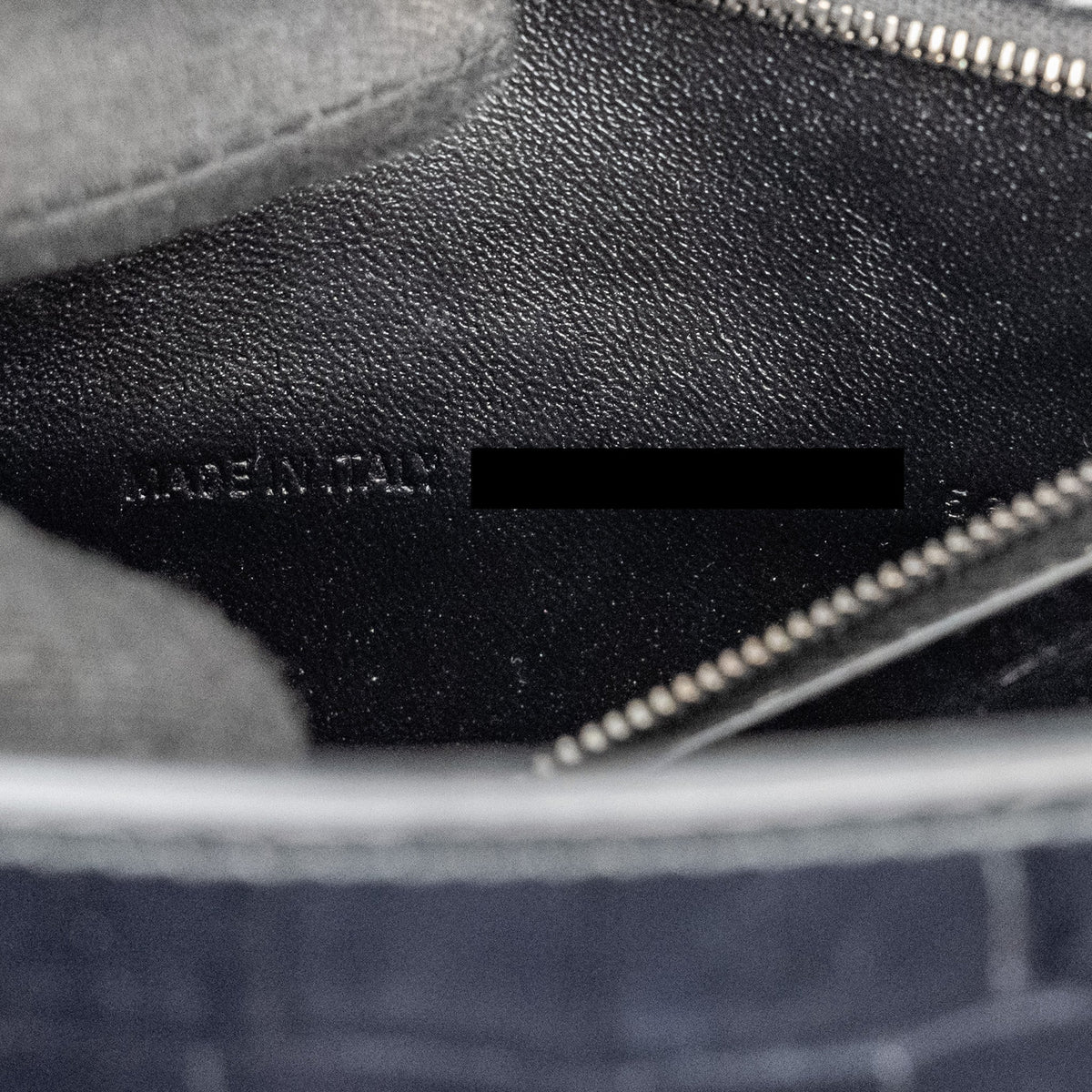 Balenciaga designer handbag calf closeup detail