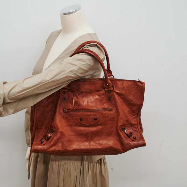 Balenciaga Large City Brown Bag | Designer Luxury Handbag
