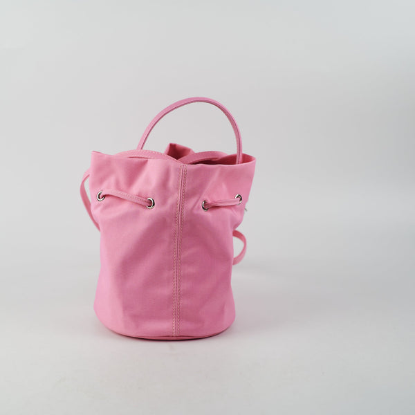 Balenciaga Nylon Wheel XS Bucket Bag Pink — Designer Bucket Bag