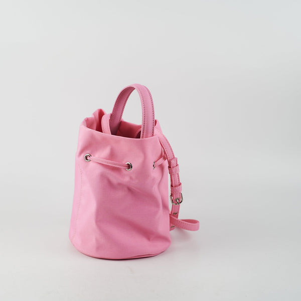 Balenciaga Nylon Wheel XS Bucket Bag Pink — Designer Bucket Bag