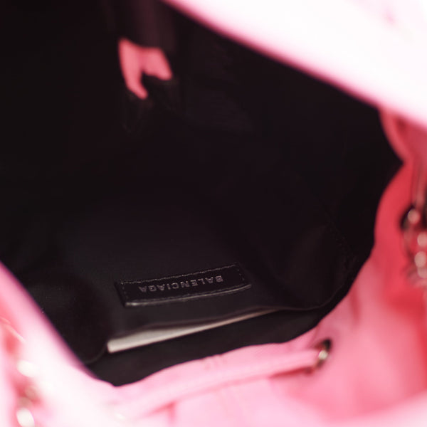 Balenciaga Nylon Wheel XS Bucket Bag Pink — Designer Bucket Bag