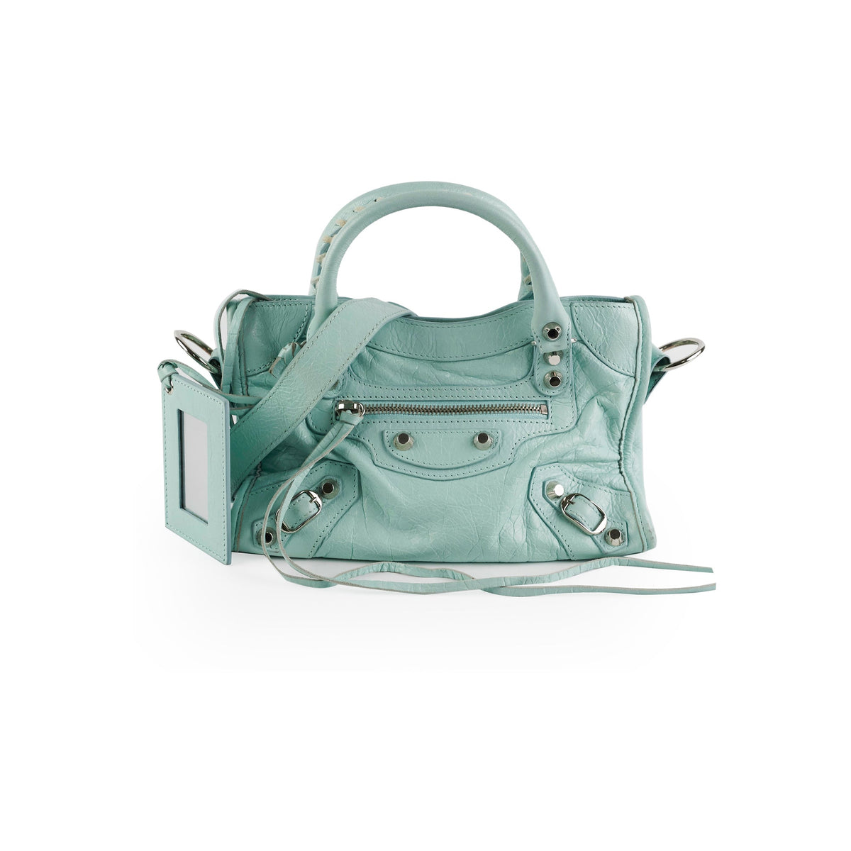 Balenciaga Classic Mini City Blue Tote Bag | Designer Leather Handbag