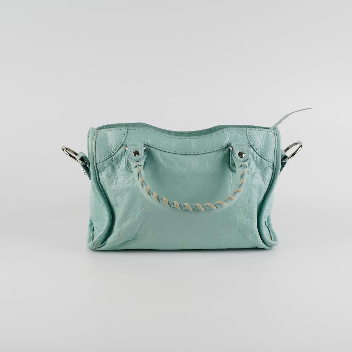 Balenciaga Classic Mini City Blue Tote Bag | Designer Leather Handbag