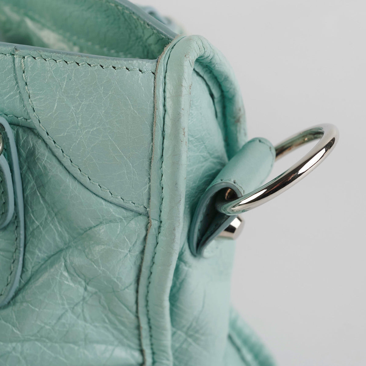 Balenciaga Classic Mini City Blue Tote Bag | Designer Leather Handbag