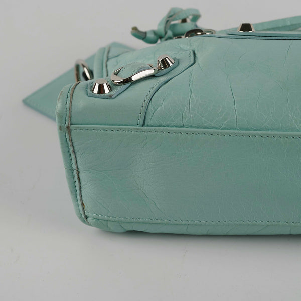 Balenciaga Classic Mini City Blue Tote Bag | Designer Leather Handbag
