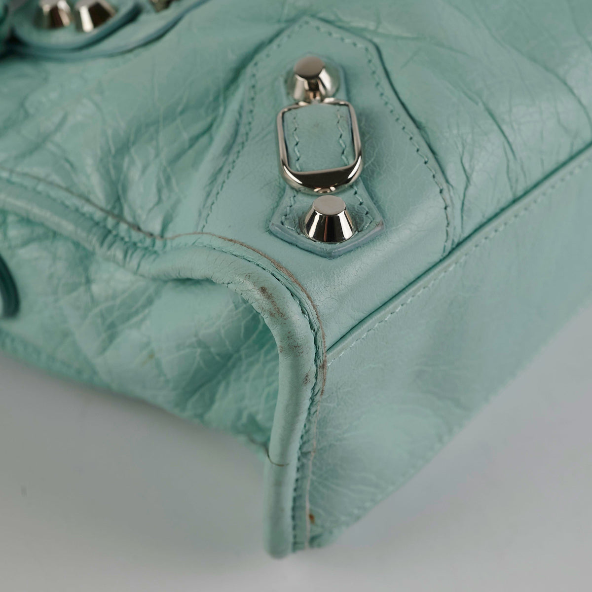 Balenciaga Classic Mini City Blue Tote Bag | Designer Leather Handbag