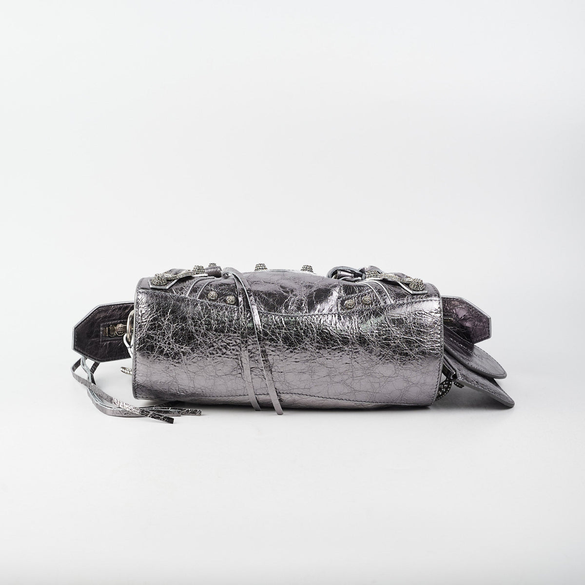 Balenciaga Neo Cagole XS Bag Silver | Studded Leather Shoulder Bag