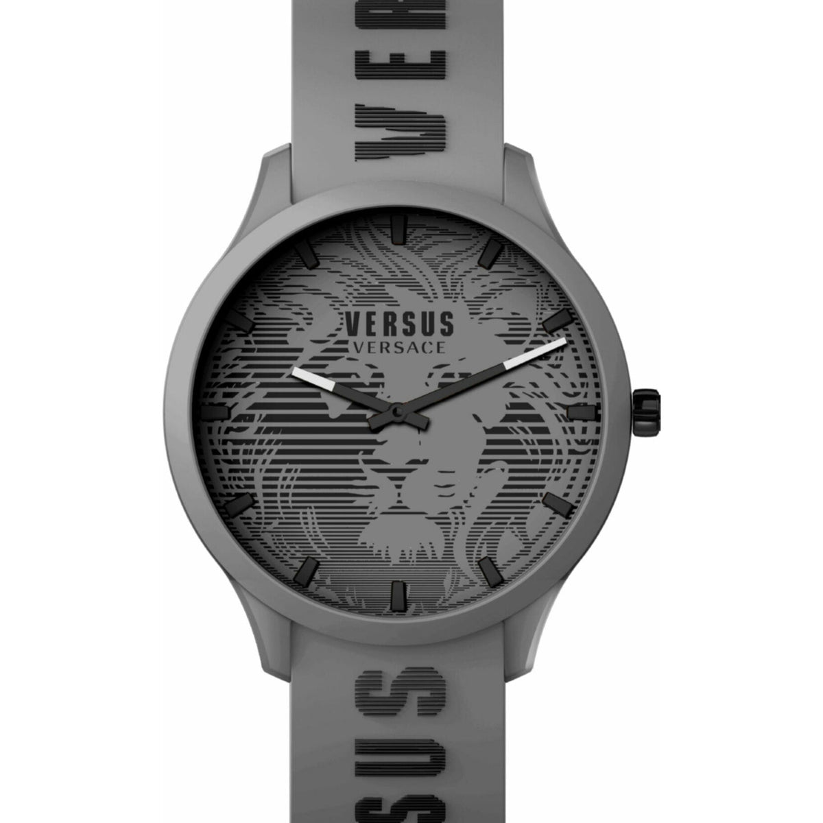 Close-up detail view of Versace unisex watch