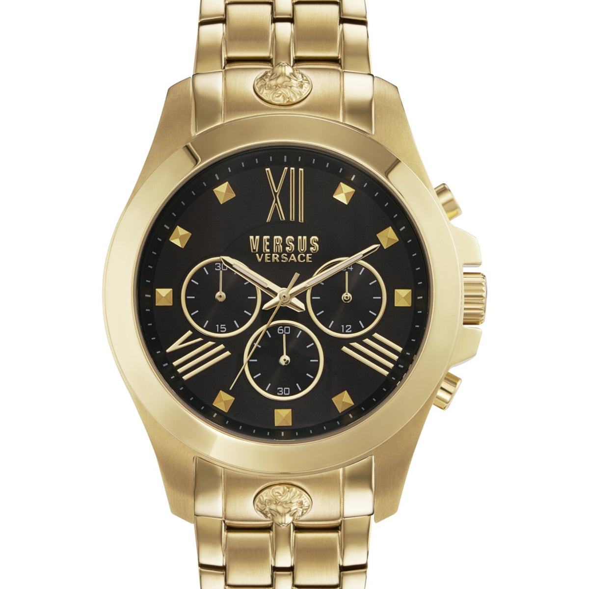 Angled view of Chrono Lion unisex watch