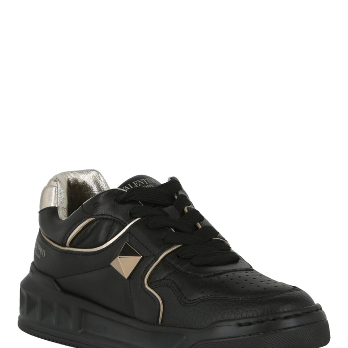 Valentino Shoes? Valentino Womens One Stud Low-Top Leather Sneaker Luxury Lifestyle Designer Footwear