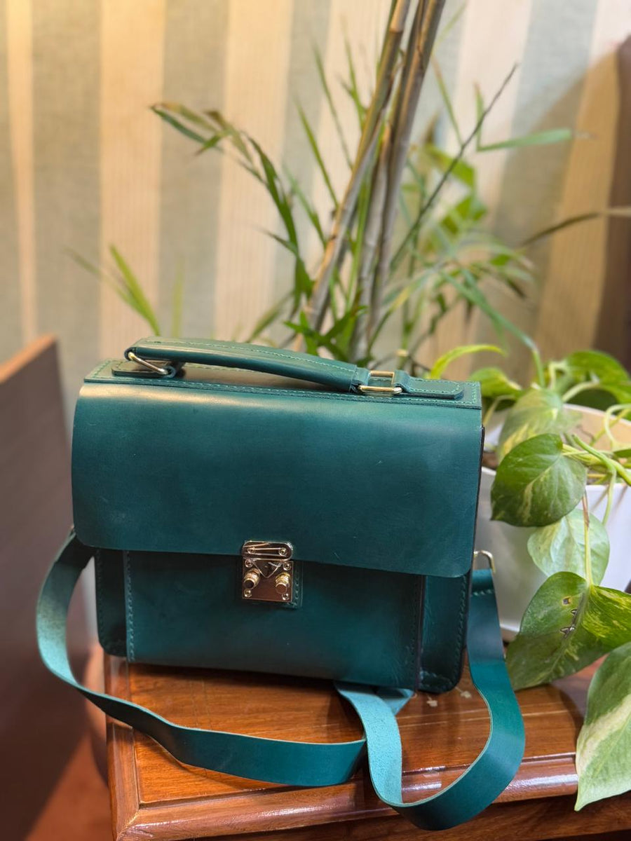 Front view of Shelly Mason Leather Handbag premium bag
