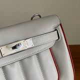 Close-up detail of statement bag design