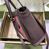 Front view of polished structured women's handbag – women's luxury accessory