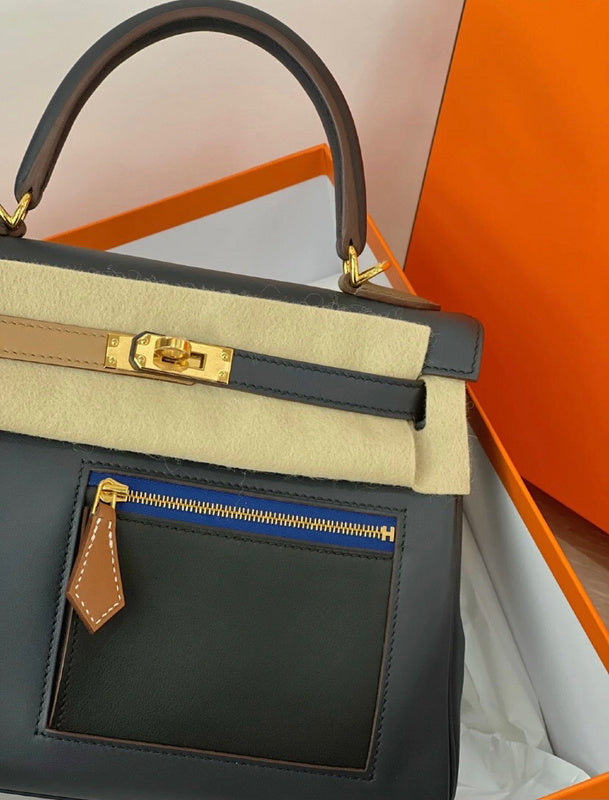 Close-up detail of statement bag design