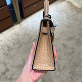  Timeless tote bag carried on shoulder