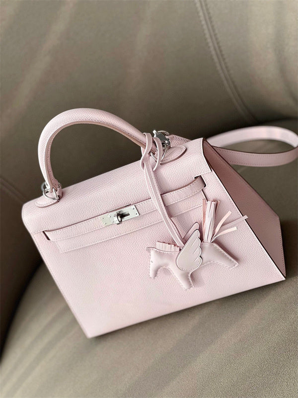  clean-lined shoulder bag styled with outfit