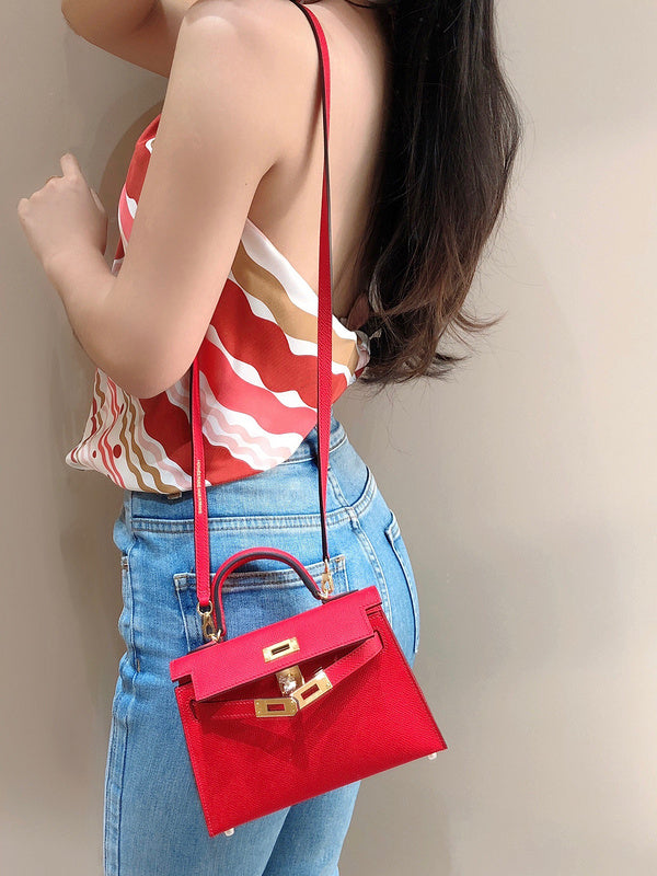 Close-up detail of sophisticated bag design