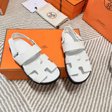 Hermès Black Crisscross Strap Sandals - Toe Detail View