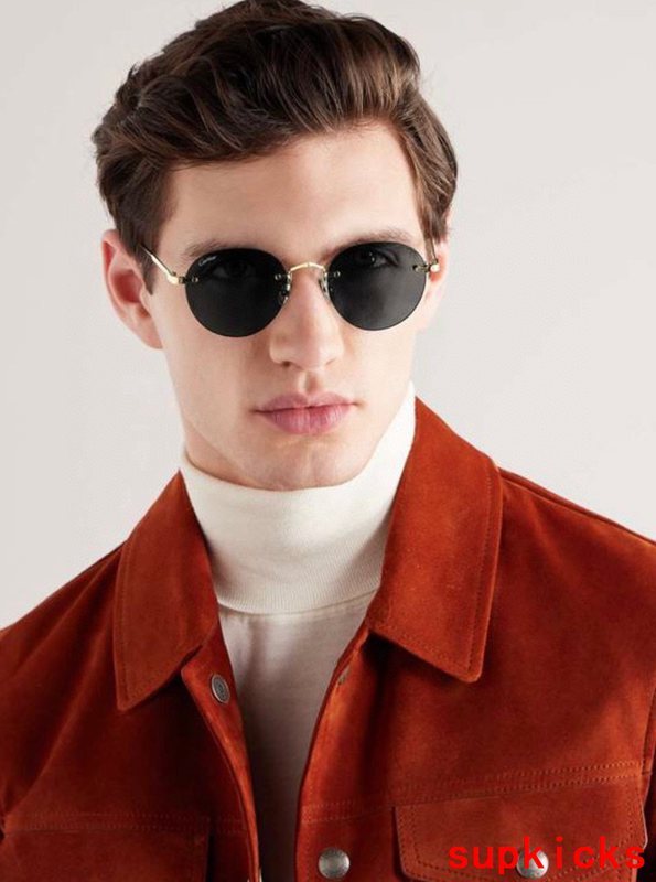 Close-up detail view of Cartier unisex sunglasses
