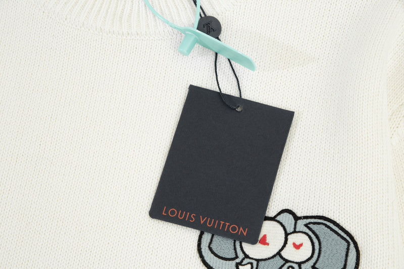Front view of Louis Vuitton luxury clothing with runway-inspired design