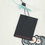 Front view of Louis Vuitton luxury clothing with runway-inspired design