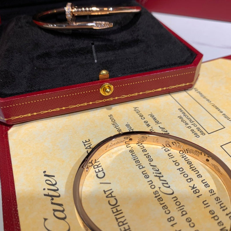 Close-up detail view of Cartier unisex jewelry piece