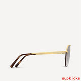 Close-up detail view of Louis Vuitton unisex sunglasses