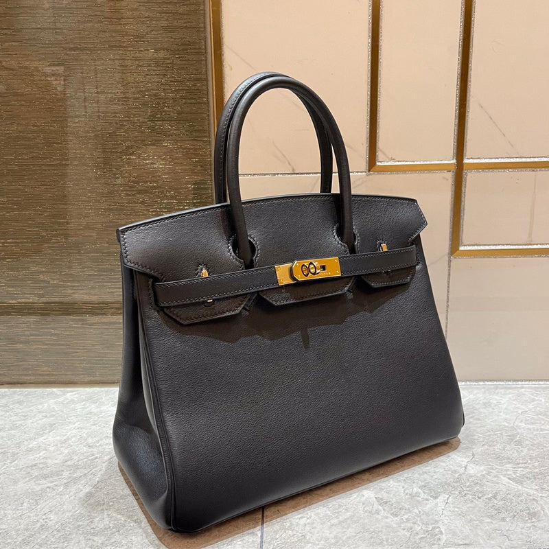 Understated bag shown from front angle