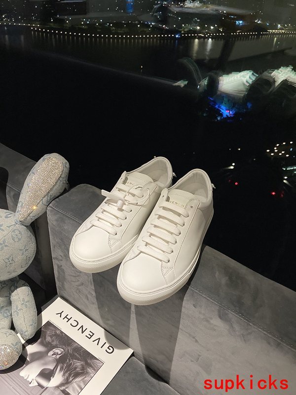 Givenchy White Bow-Detail Flats - Side Profile View