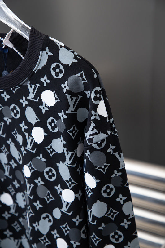Full styled look of Louis Vuitton luxury clothing with streetwear-inspired cut