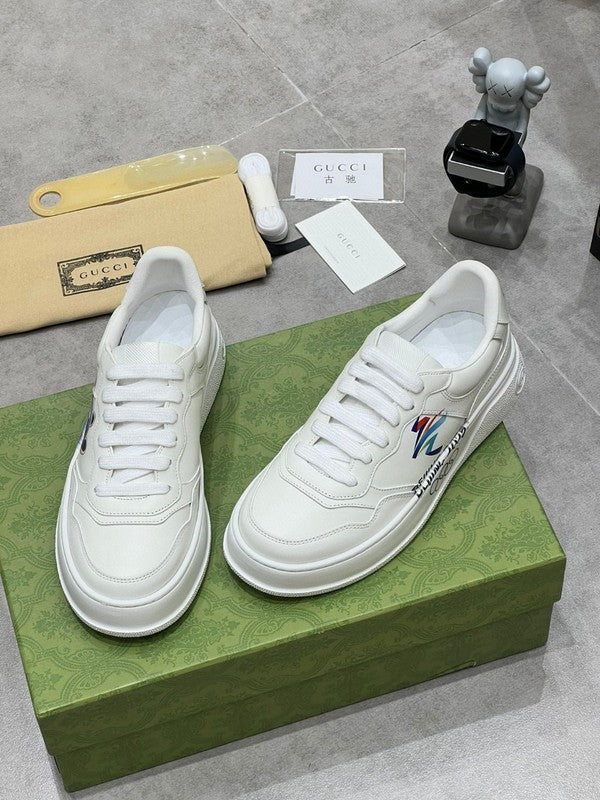 Gucci sneakers detailed view showing premium designer craftsmanship