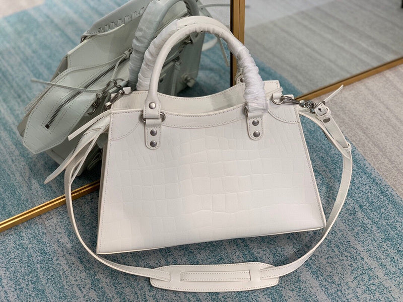Sophisticated Faux Leather Handbag - Signature Hardware Accents | Women's Premium Handbag #664 - alternate angle view (image 8) of designer-inspired handbag